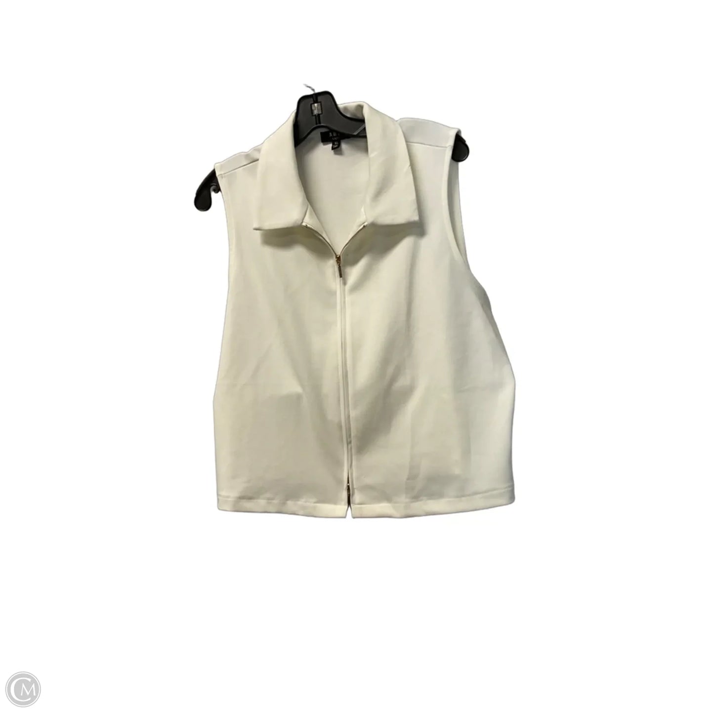 Top Sleeveless By Auw In Cream, Size: Xl