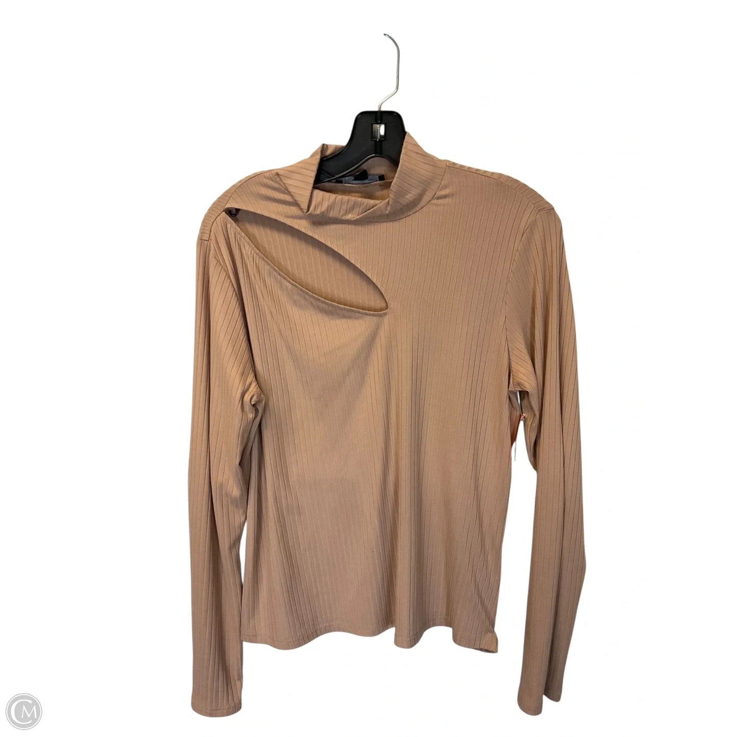 Top Long Sleeve By Inc O In Peach, Size: L