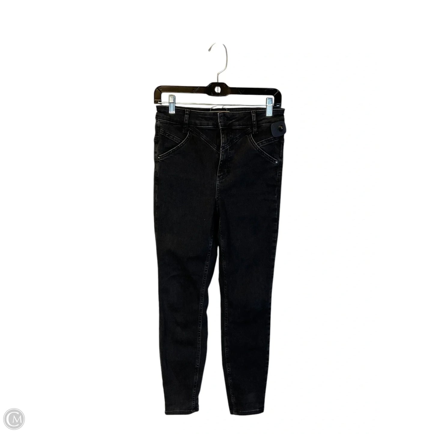 Jeans Skinny By Free People In Black Denim, Size: 6