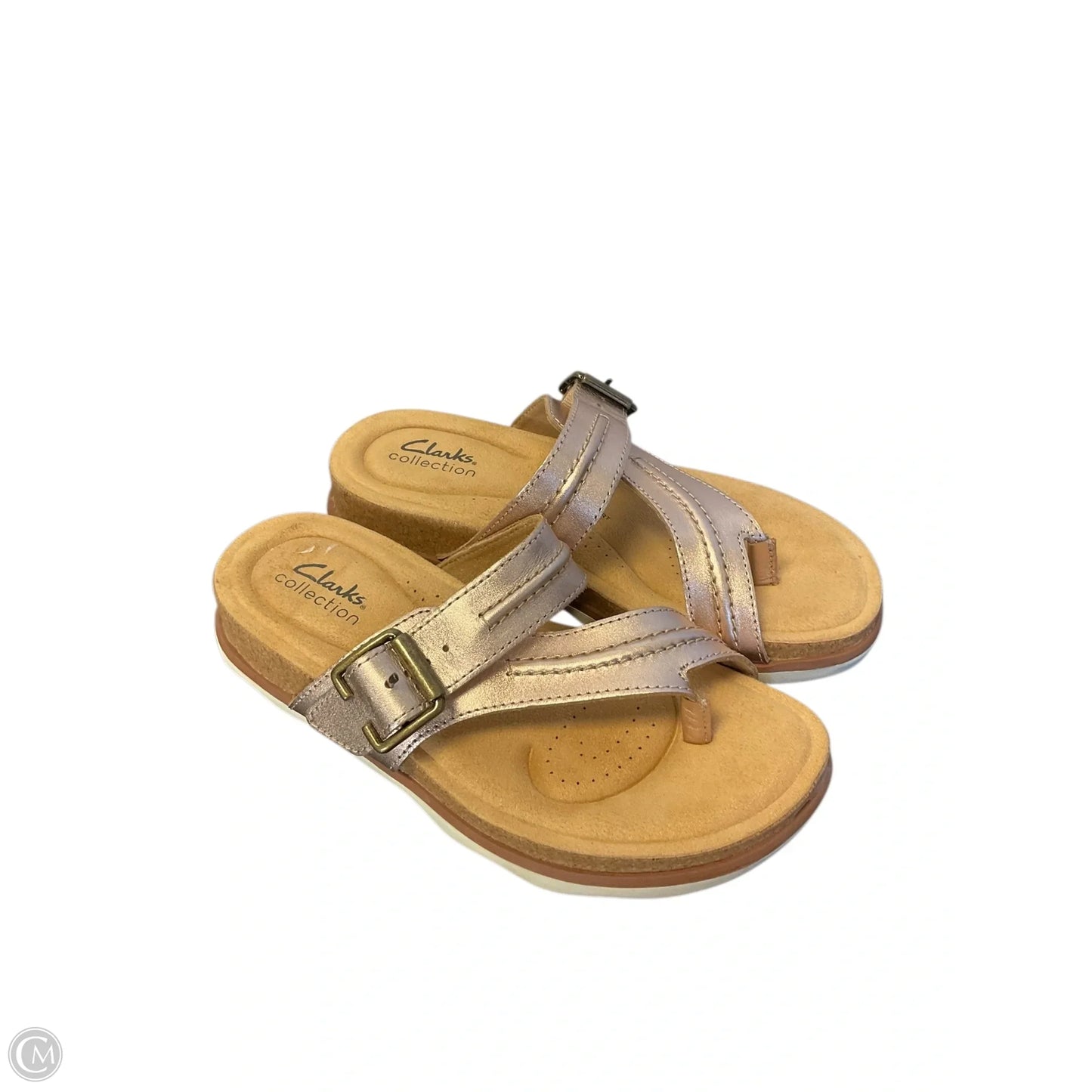 Sandals Flats By Clarks In Rose Gold, Size: 6.5