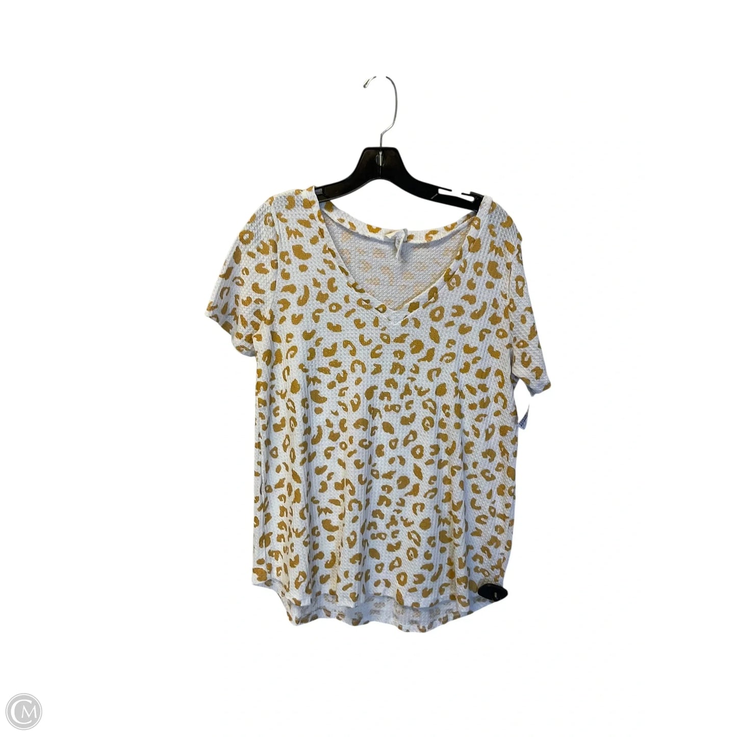 Top Short Sleeve By Bibi In Yellow, Size: L