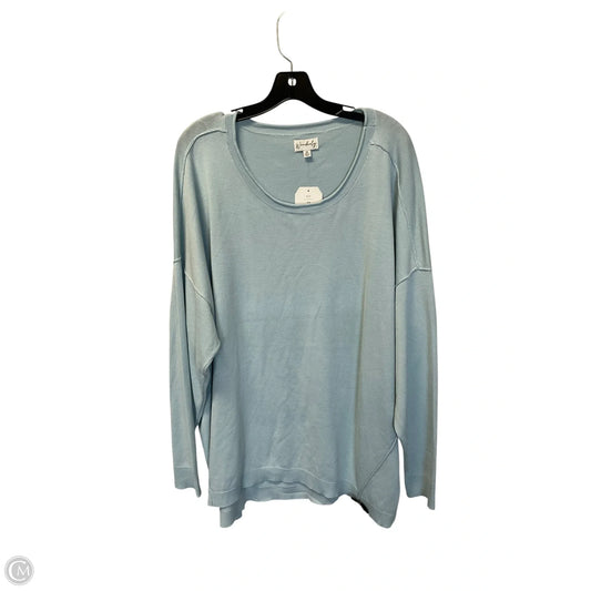 Top Long Sleeve By Wonderly In Blue, Size: 2x