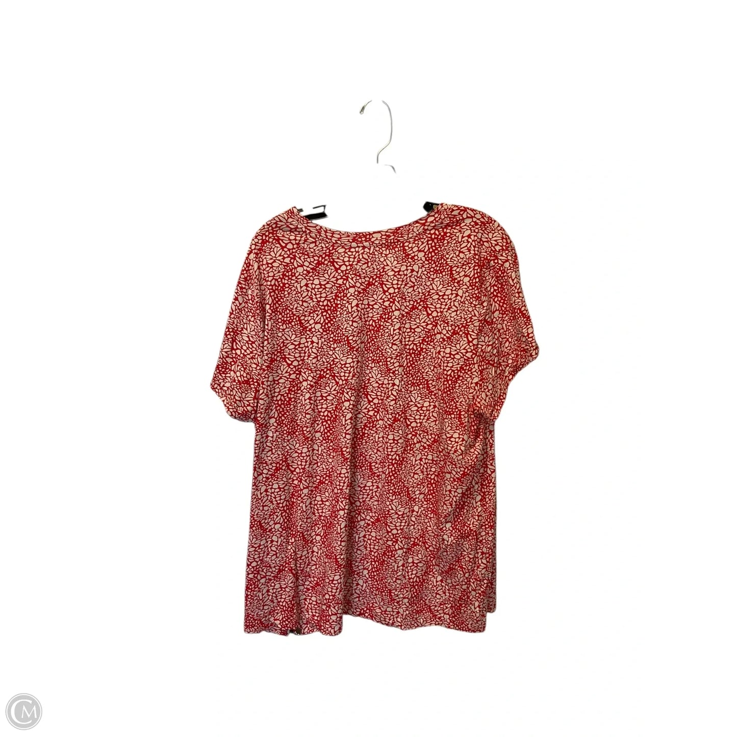 Top Short Sleeve By Loft In Red, Size: 2x