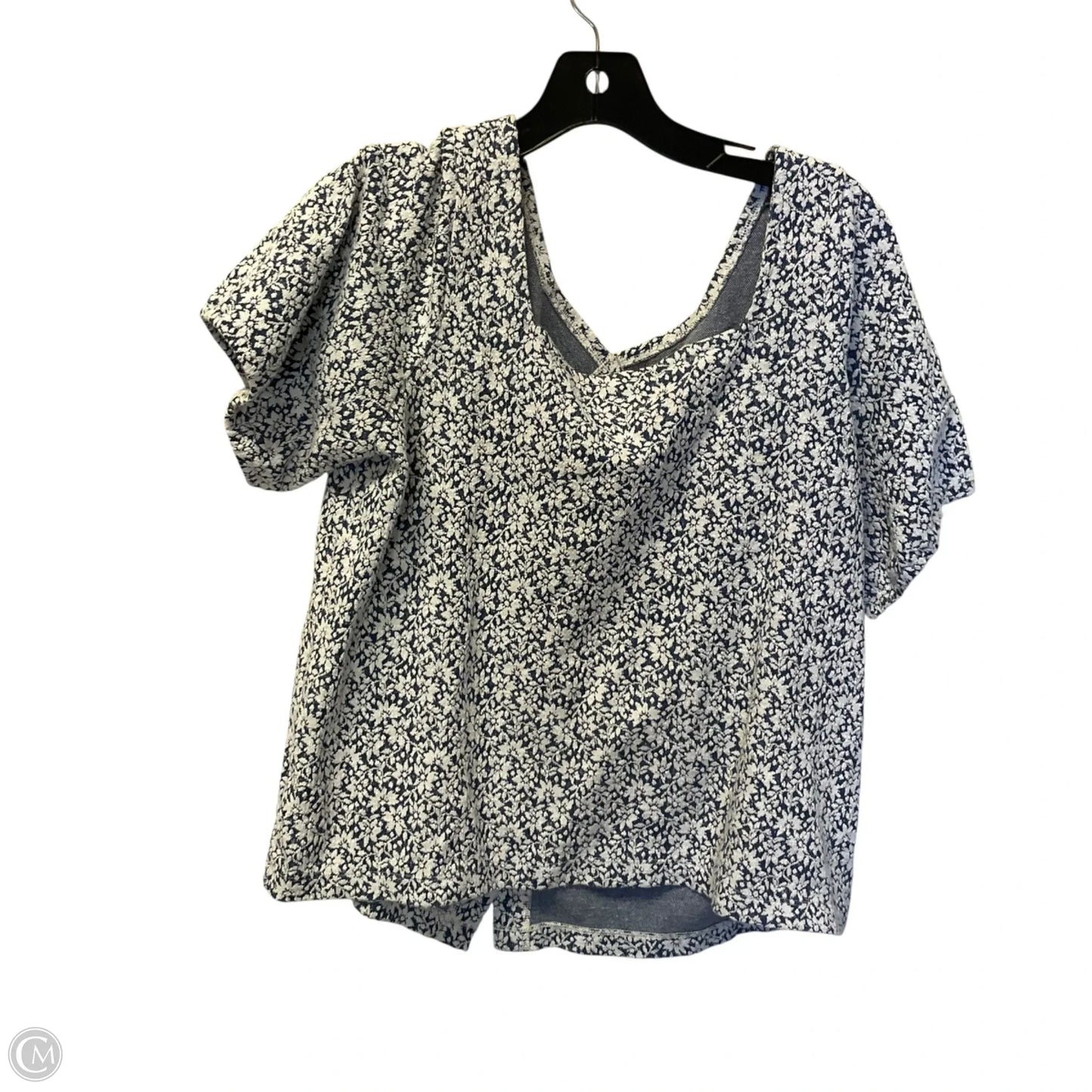 Top Short Sleeve By Madewell In Blue, Size: L