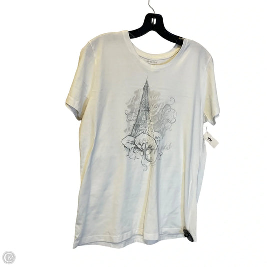 Top Short Sleeve Basic By Sonoma In White, Size: L