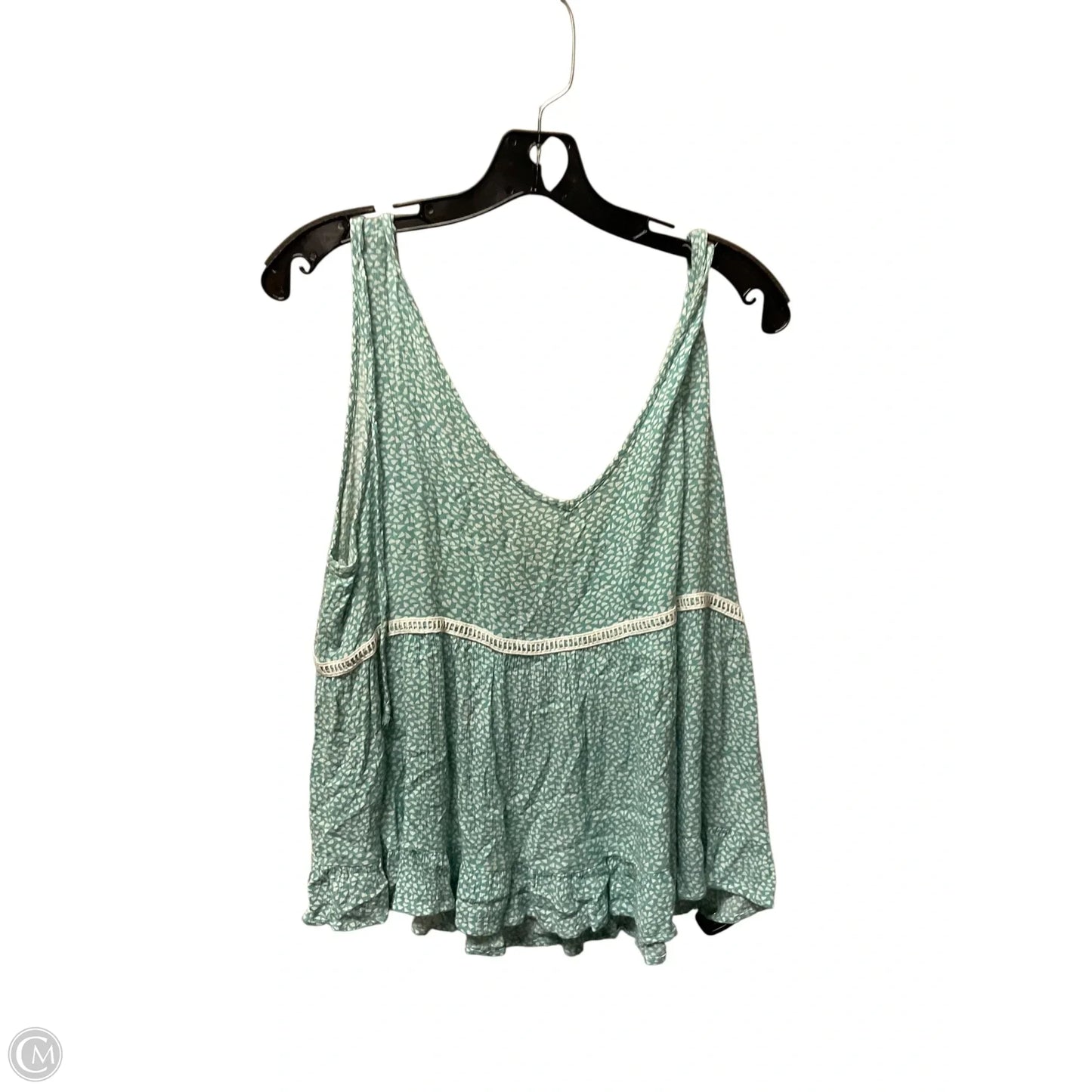 Top Sleeveless By Peach Love Cream California In Green, Size: L