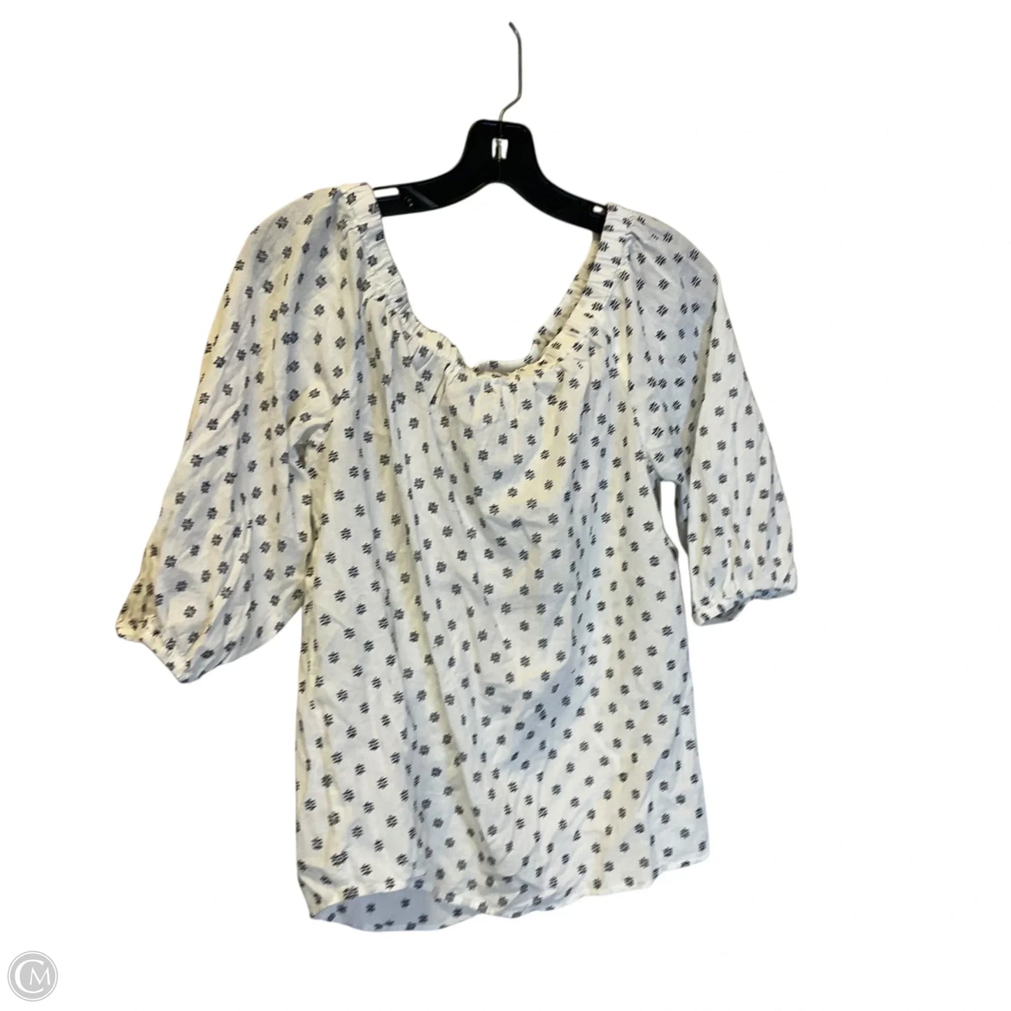 Top 3/4 Sleeve By Logg In White, Size: S