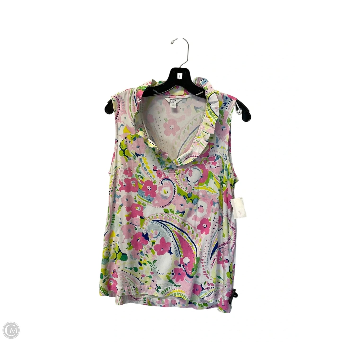 Top Sleeveless By Crown And Ivy In Pink, Size: S