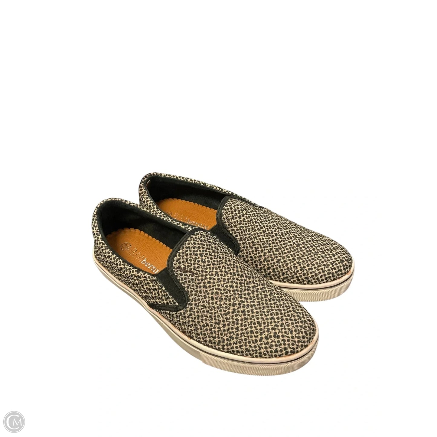 Shoes Flats By Bernie Mev In Black & Tan, Size: 8.5