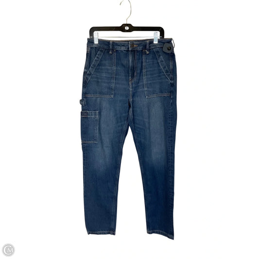 Jeans Straight By American Eagle In Blue Denim, Size: 10