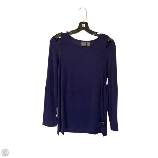 Top 3/4 Sleeve By Chicos In Purple, Size: S