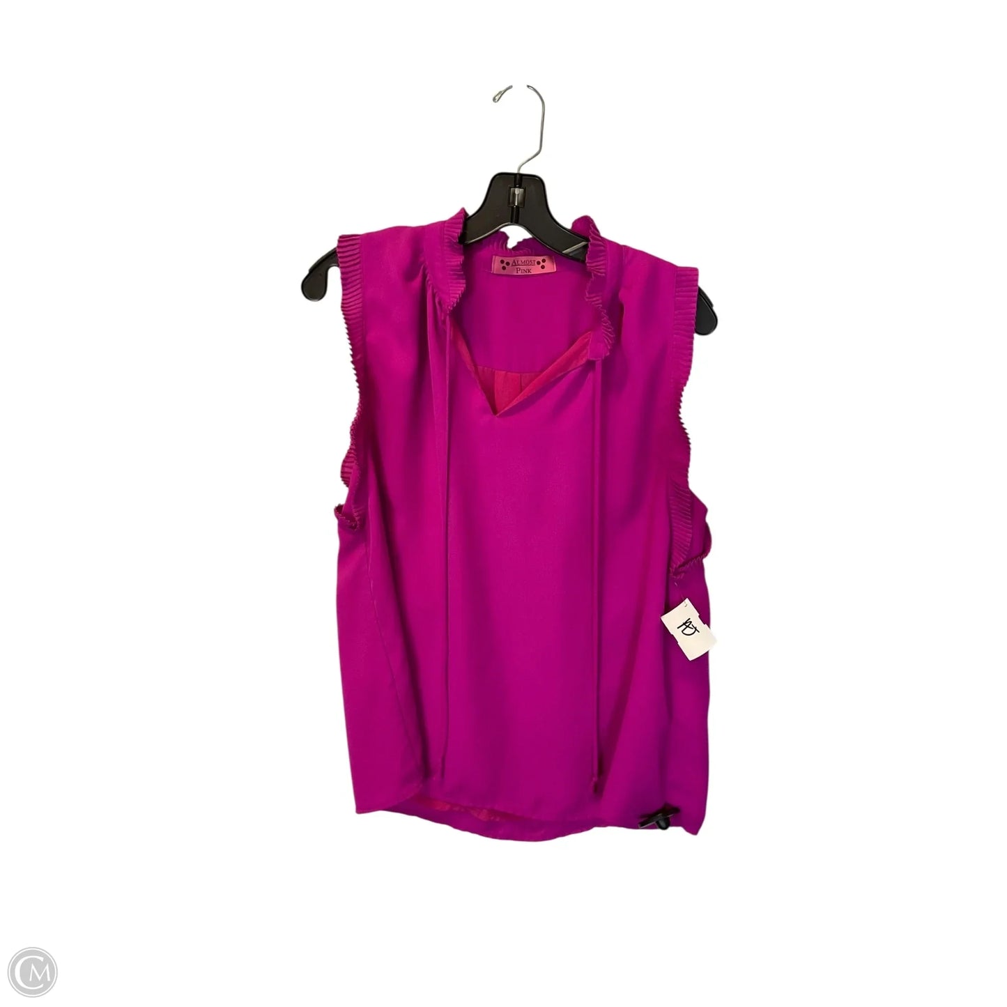 Top Sleeveless By Almost Pink In Pink, Size: L
