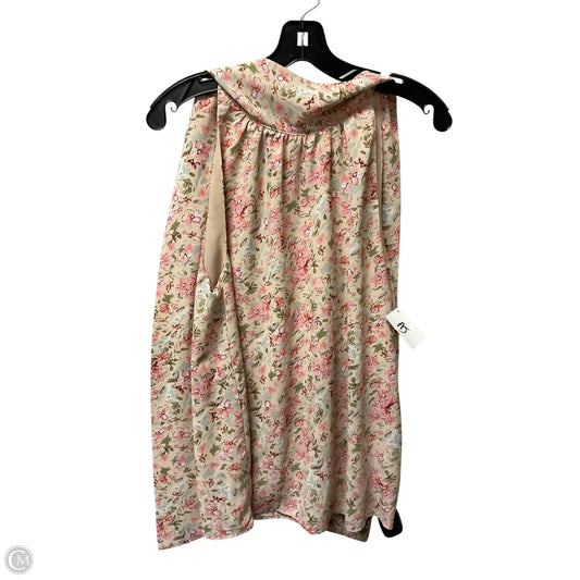 Top Sleeveless By Almost Pink In Floral Print, Size: L