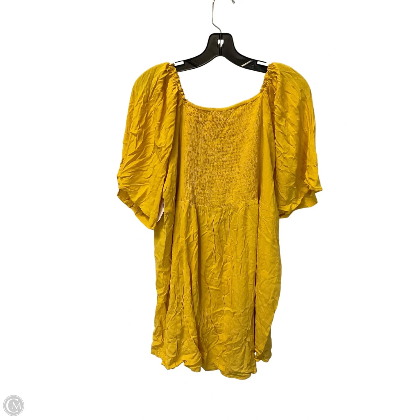 Top Short Sleeve By Umgee In Yellow, Size: 1x