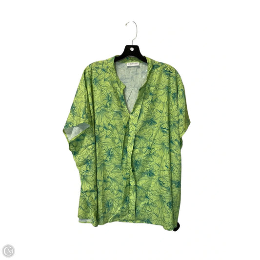 Top Short Sleeve By First Love In Green, Size: 2x