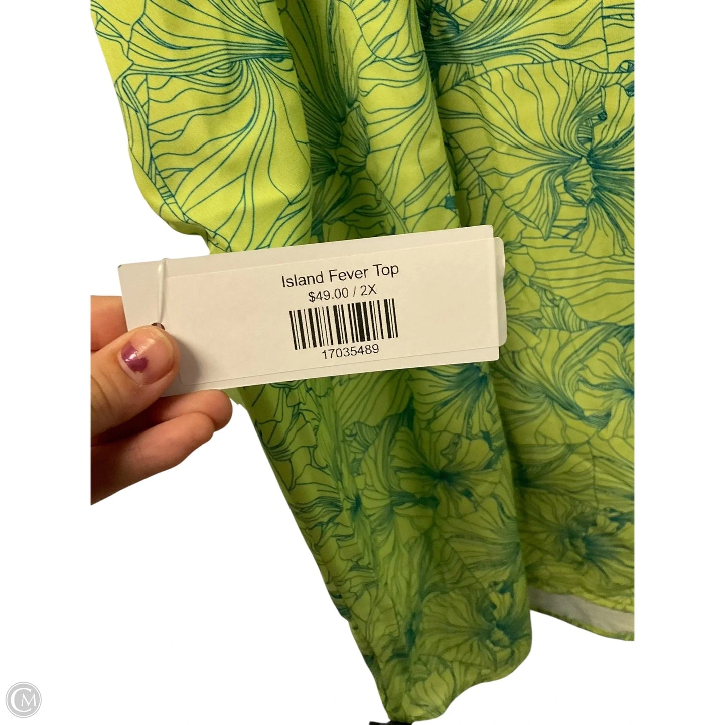 Top Short Sleeve By First Love In Green, Size: 2x