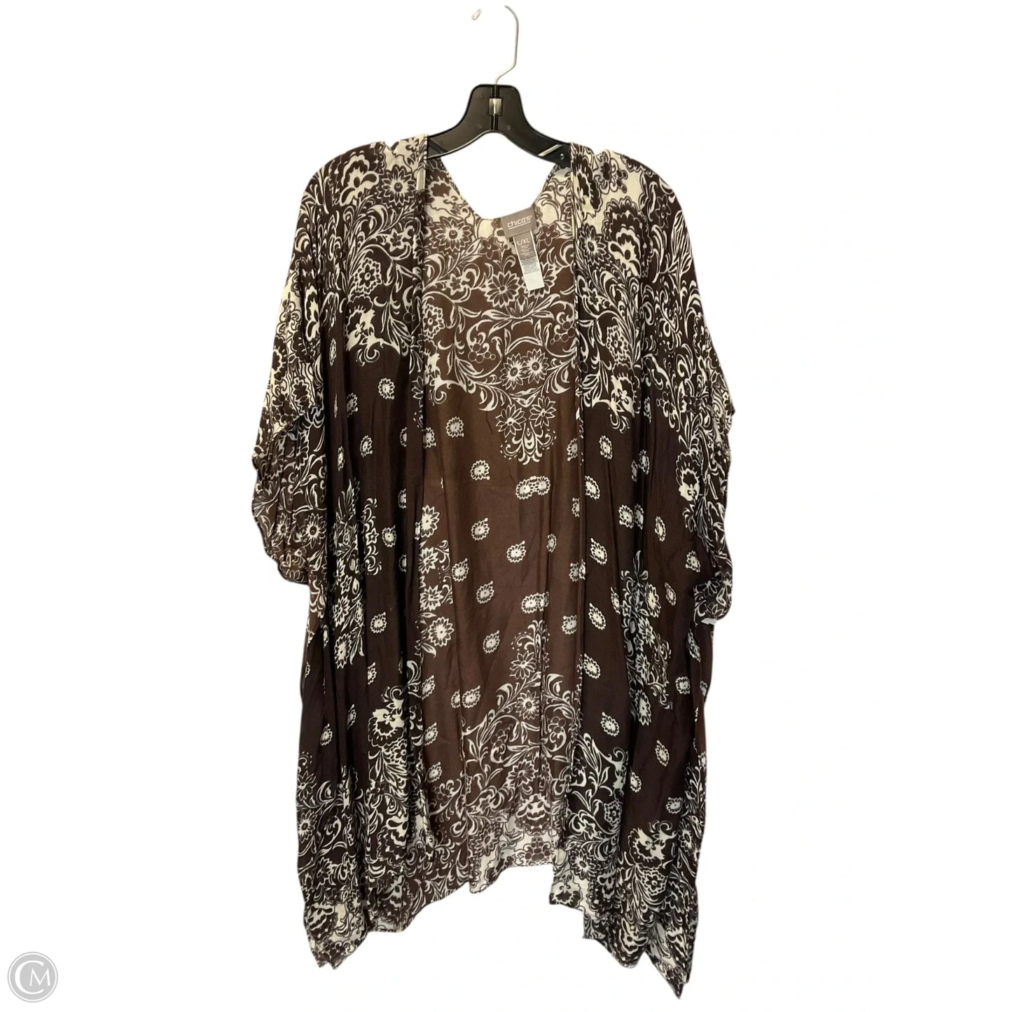 Cardigan By Chicos In Brown, Size: Xl