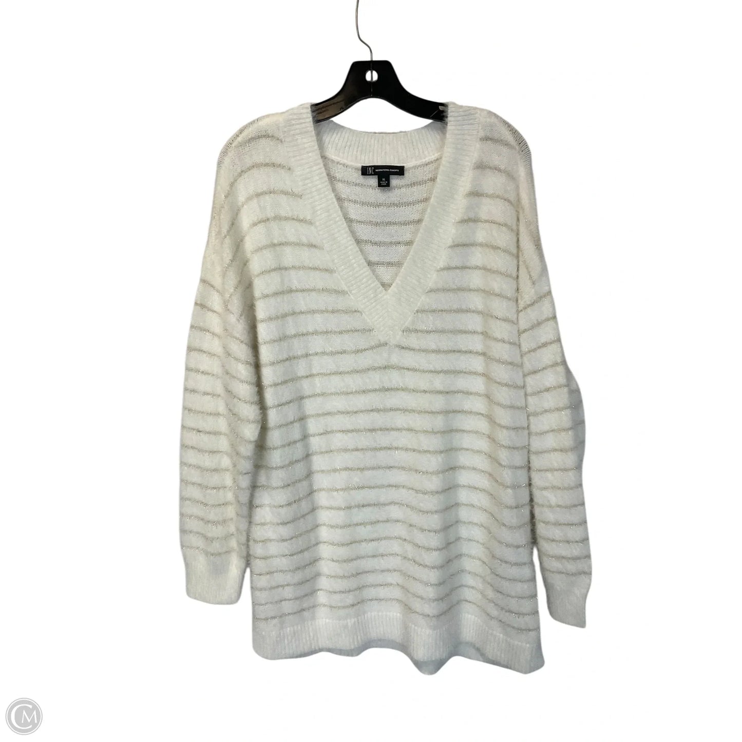 Sweater By International Concepts In White, Size: Xl