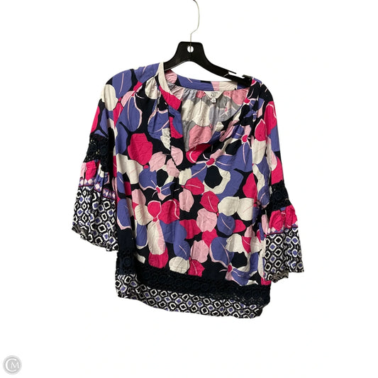 Top 3/4 Sleeve By Crown And Ivy In Purple, Size: L