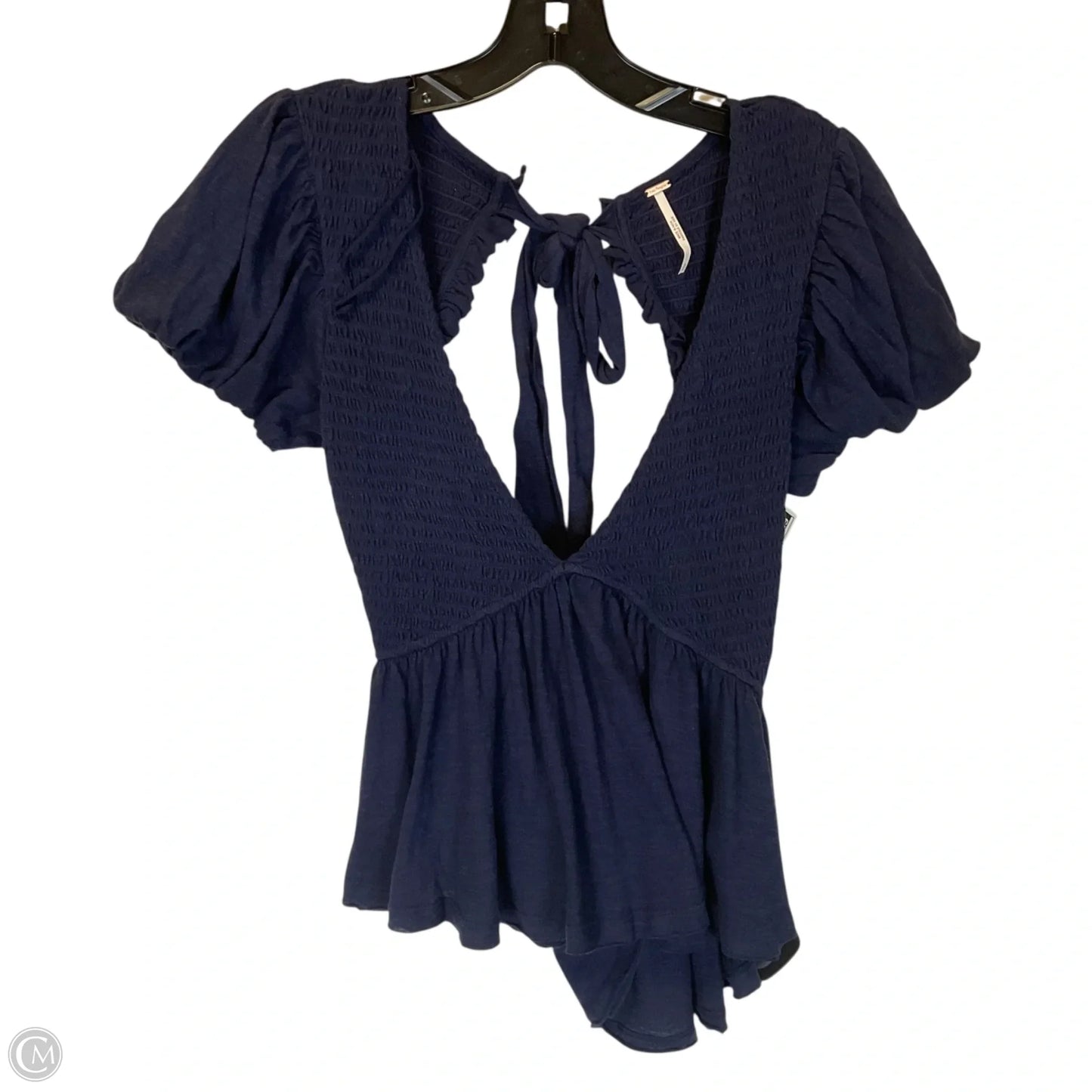 Top Short Sleeve By Free People In Navy, Size: S