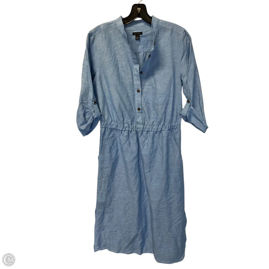 Dress Casual Midi By Ann Taylor In Blue, Size: 4