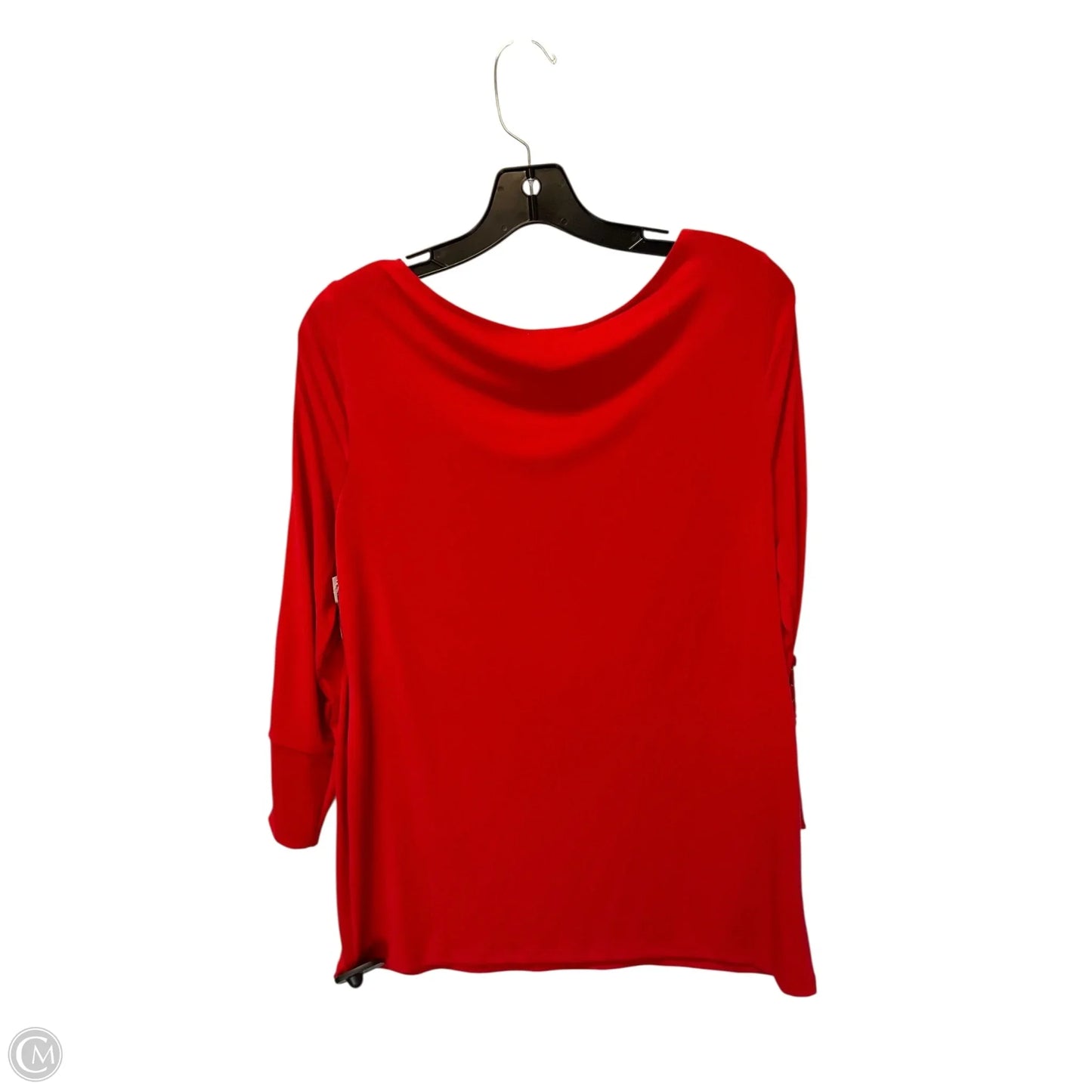 Top Long Sleeve By Carmen By Carmen Marc Valvo In Red, Size: M