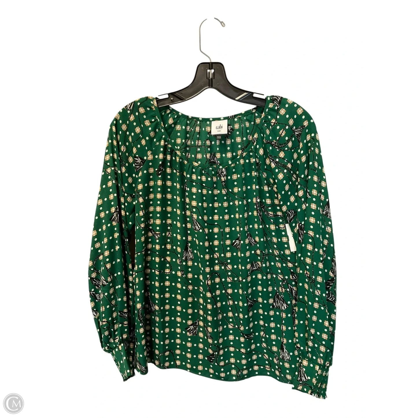 Top Long Sleeve By Cabi In Green, Size: Xxs