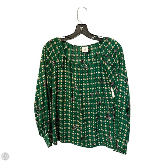 Top Long Sleeve By Cabi In Green, Size: Xxs