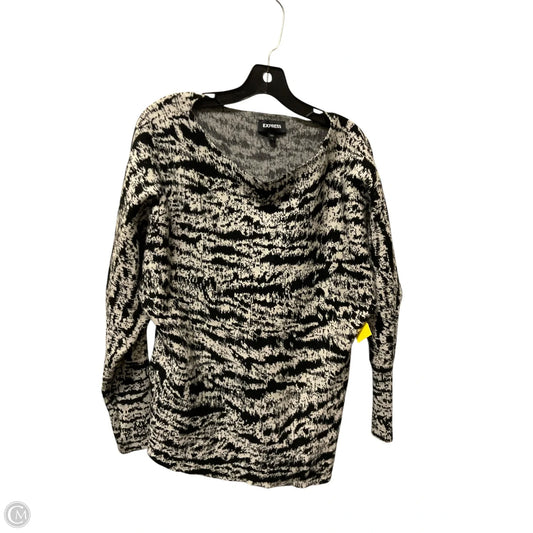 Sweater By Express In Black & Grey, Size: L