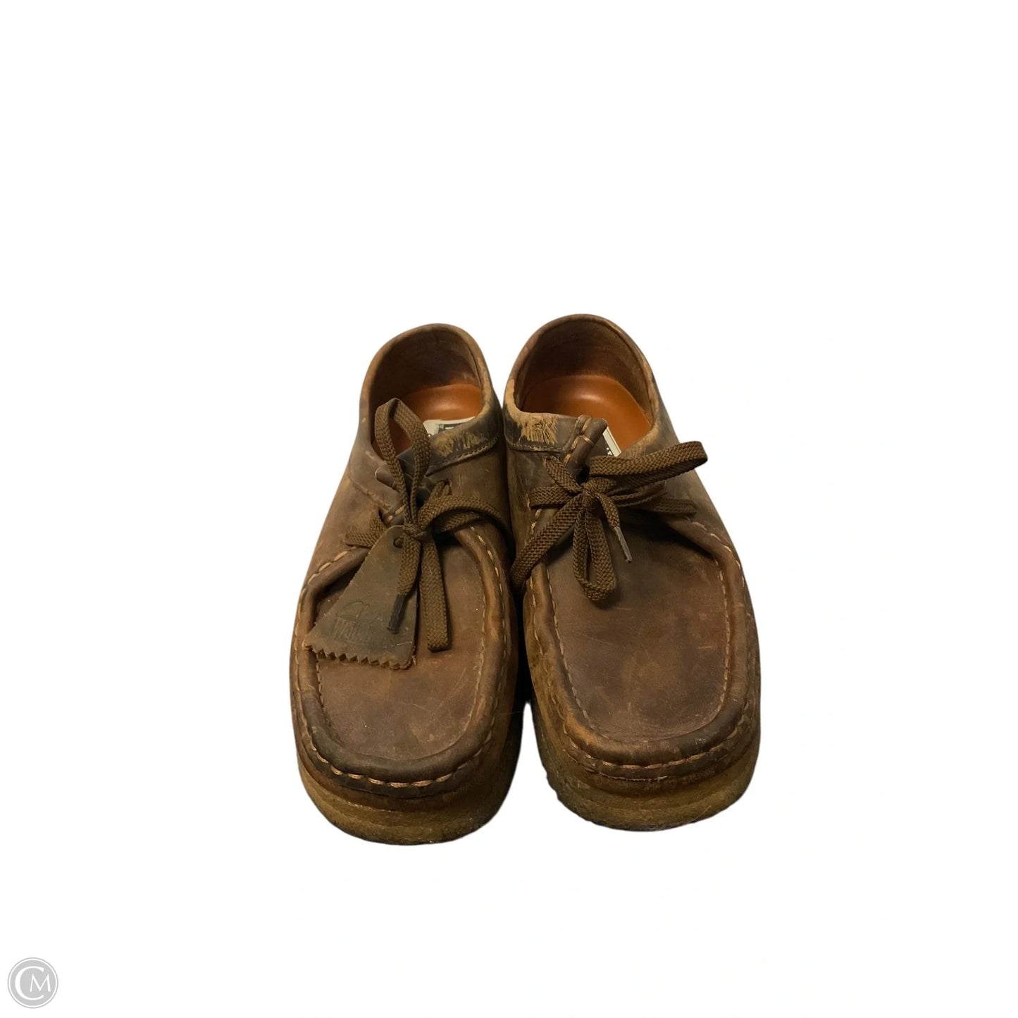 Shoes Flats By Clarks In Brown, Size: 8