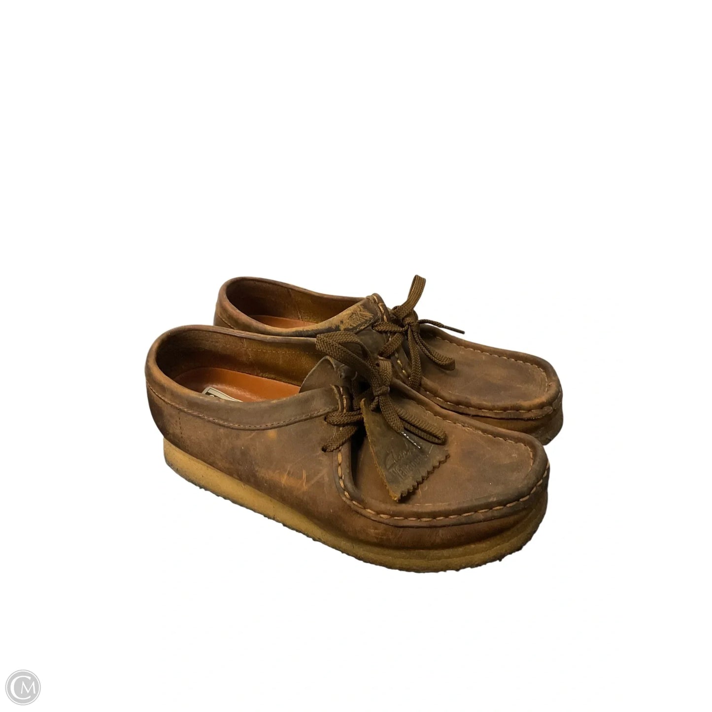 Shoes Flats By Clarks In Brown, Size: 8