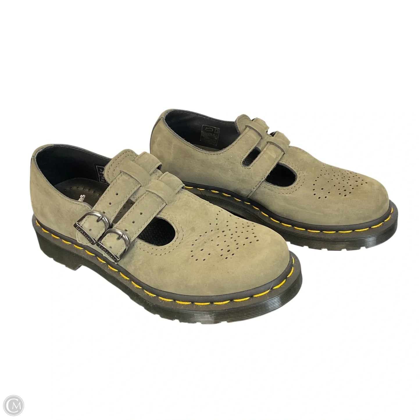Shoes Flats By Dr Martens In Green, Size: 7