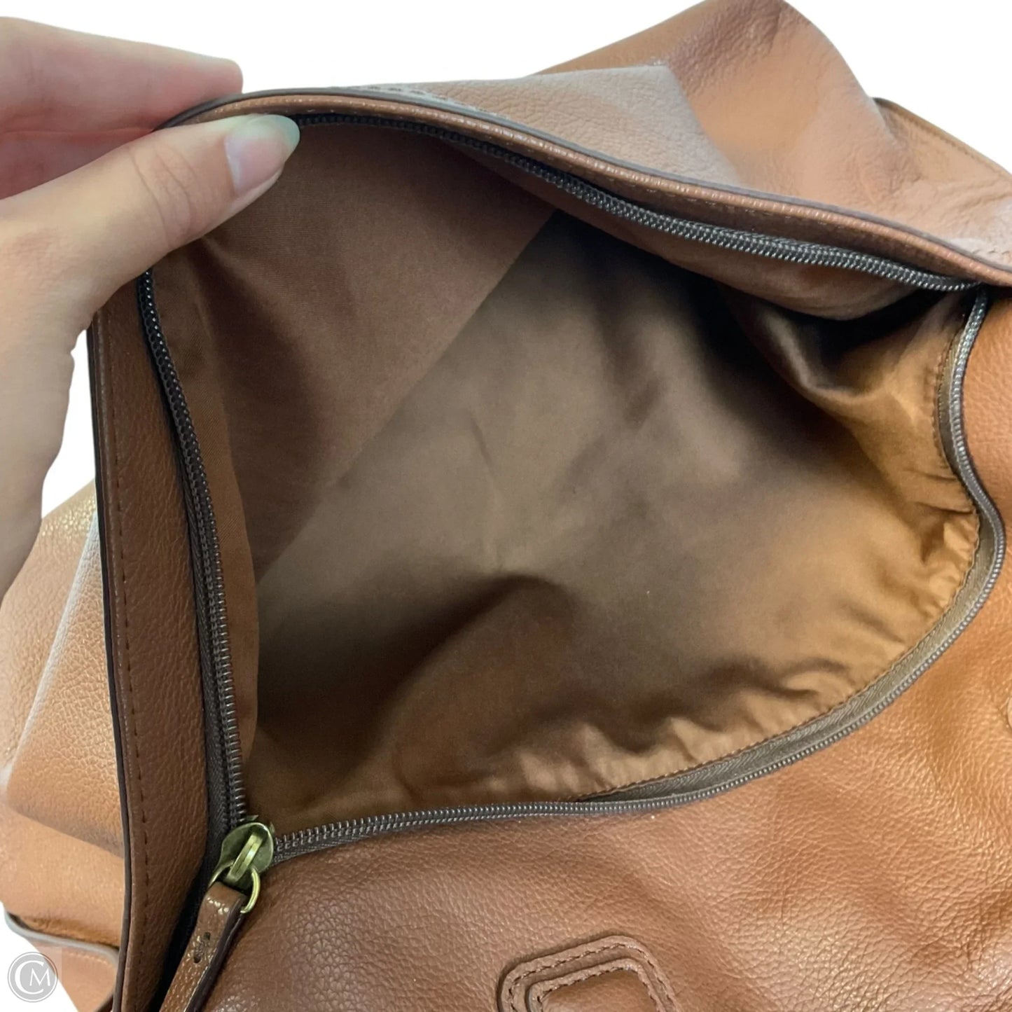 Handbag Leather By Fossil, Size: Large