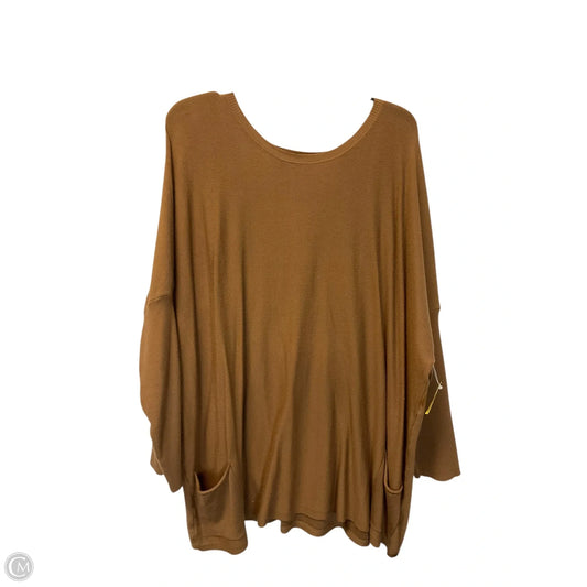 Top Long Sleeve By Sweet Lovely In Tan, Size: 2x