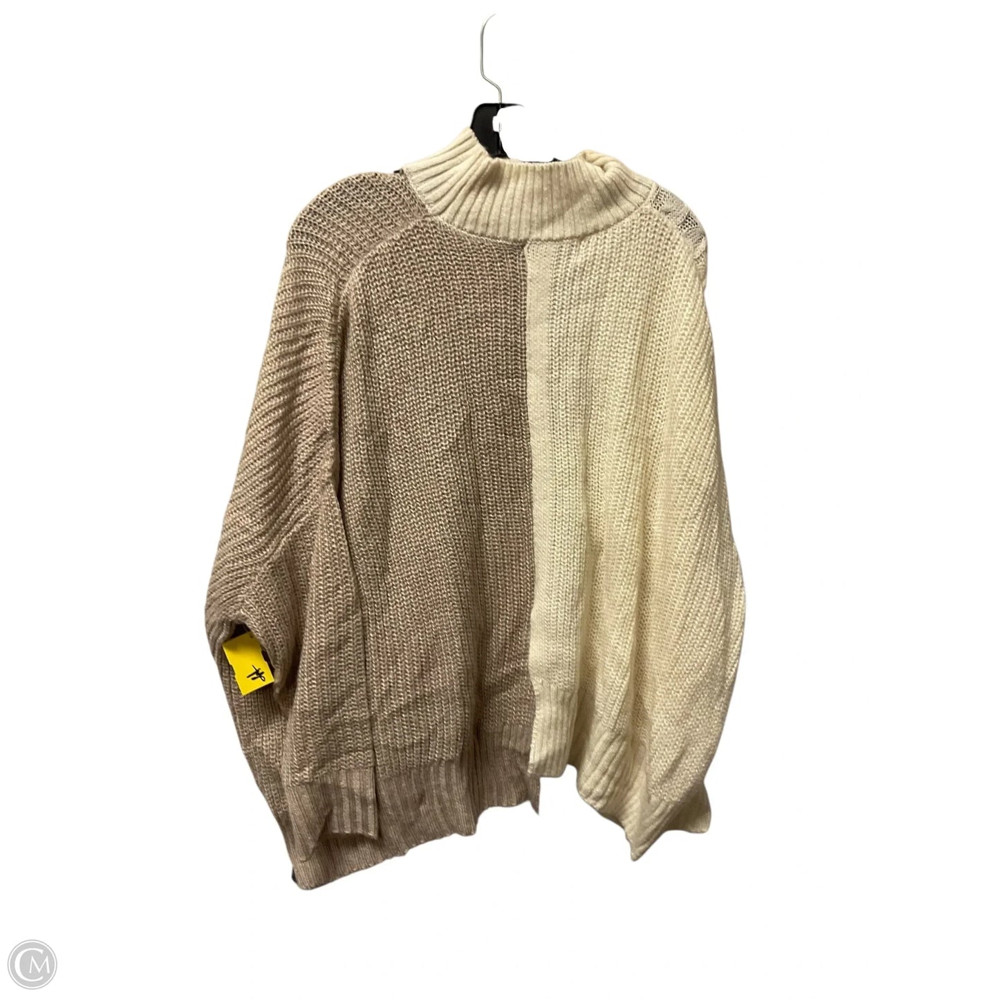 Sweater By Vigoss In Cream & Tan, Size: S