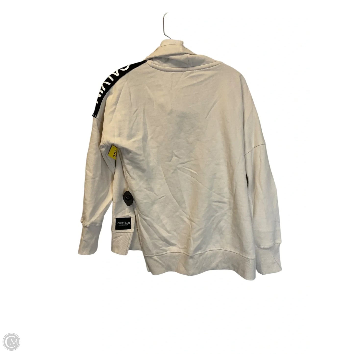 Sweatshirt Collar By Calvin Klein In Tan, Size: S