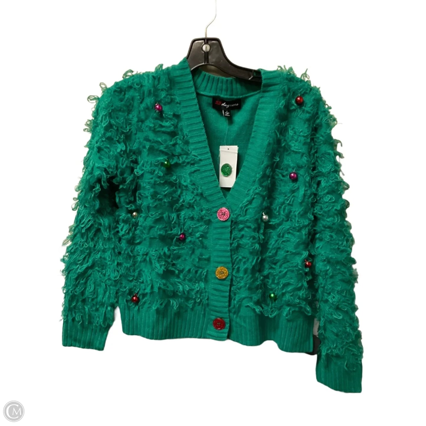 Cardigan By Clothes Mentor In Green, Size: S