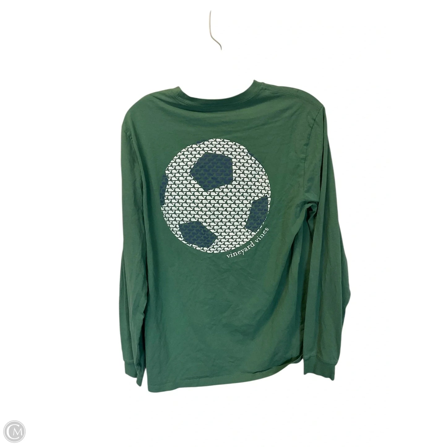 Top Long Sleeve Basic By Vineyard Vines In Green, Size: S