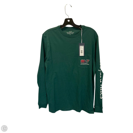 Top Long Sleeve Basic By Vineyard Vines In Green, Size: S
