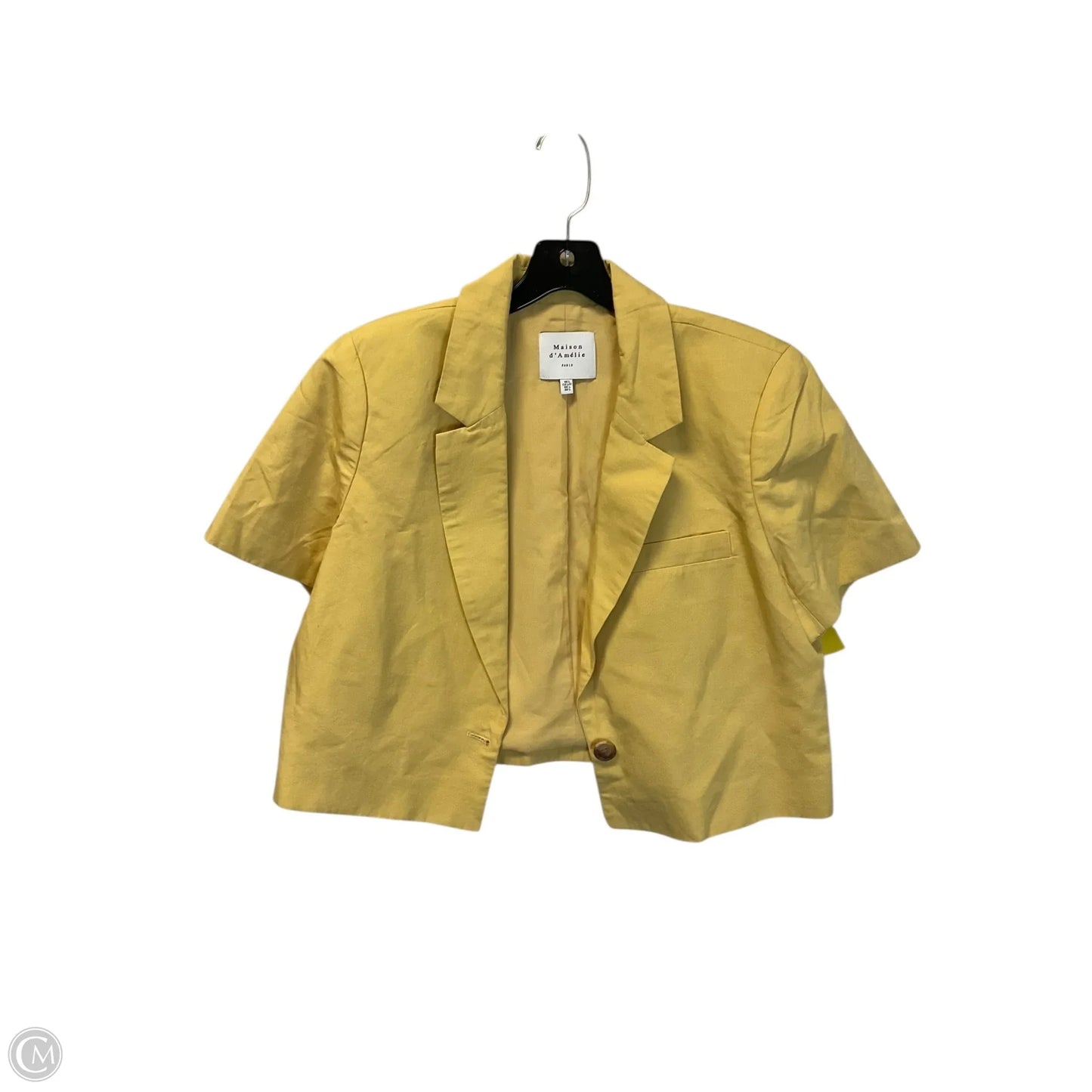 Blazer By Maison Damelie In Yellow, Size: L