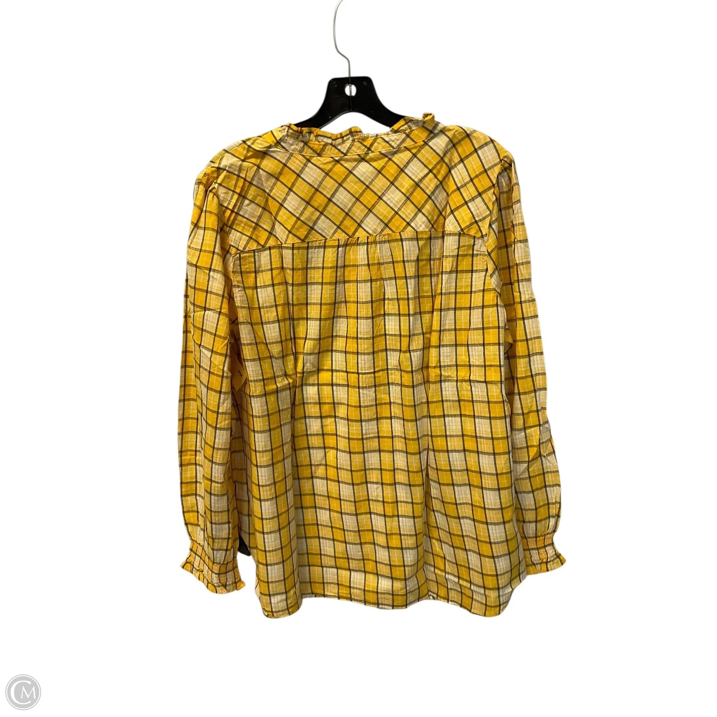 Top Long Sleeve By Talbots In Yellow, Size: 2x