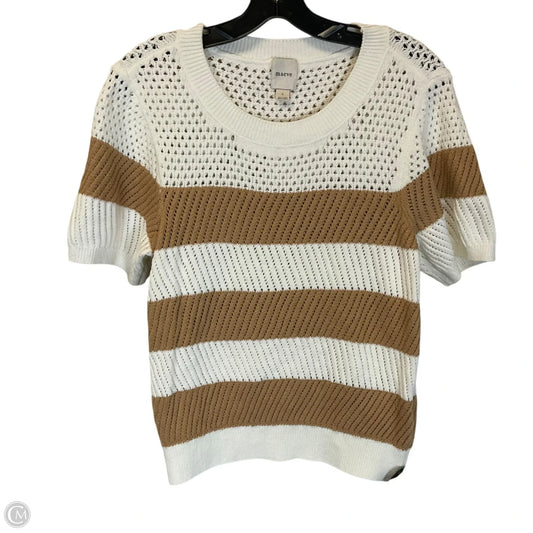 Top Short Sleeve By Maeve In Striped Pattern, Size: L