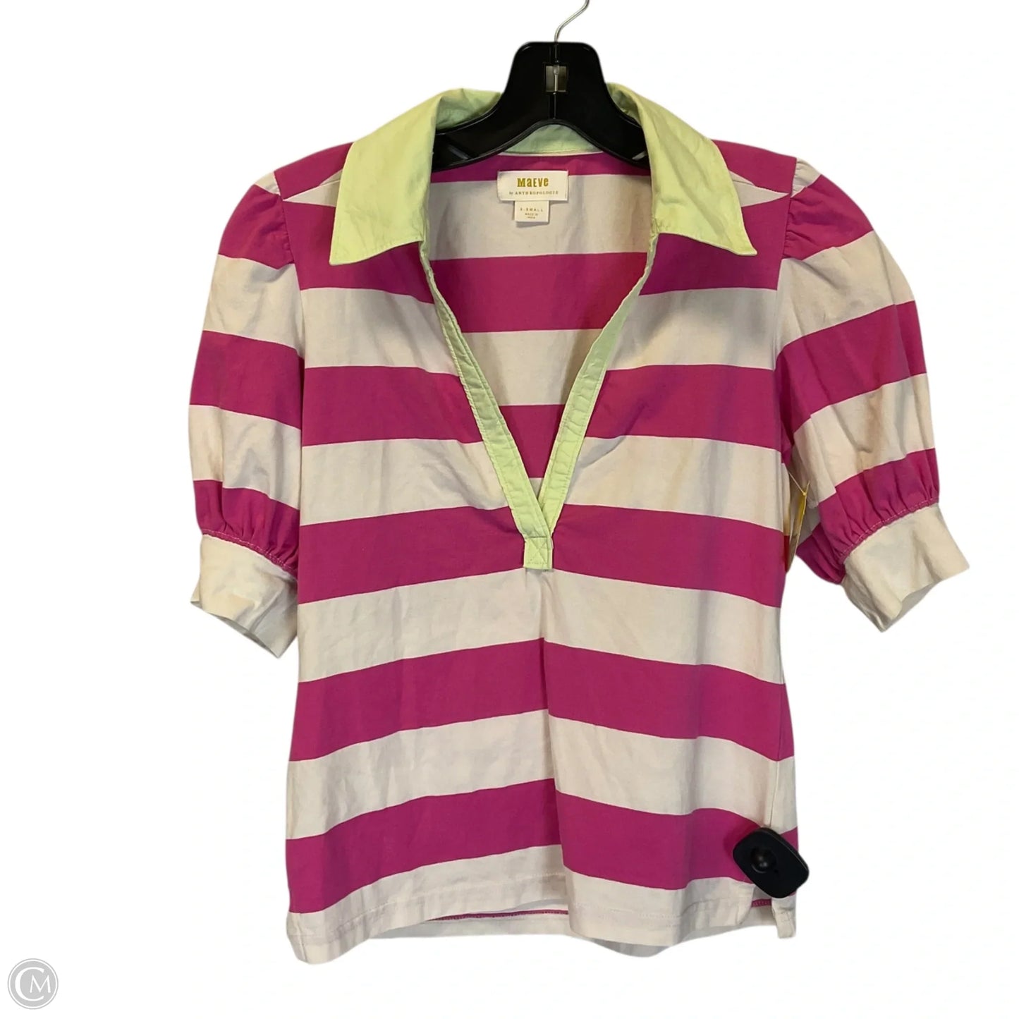 Top Short Sleeve By Maeve In Striped Pattern, Size: Xs