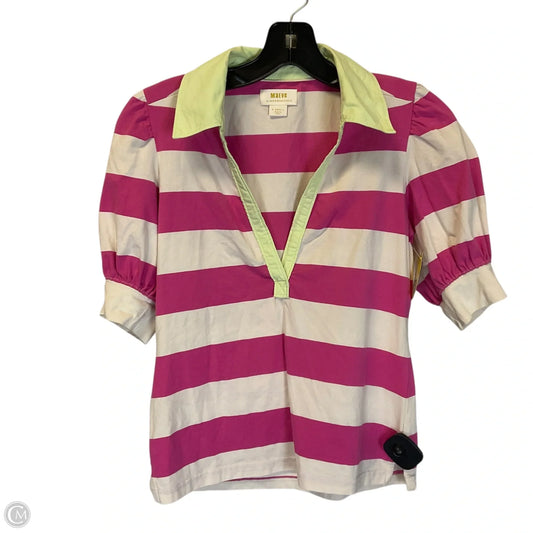 Top Short Sleeve By Maeve In Striped Pattern, Size: Xs