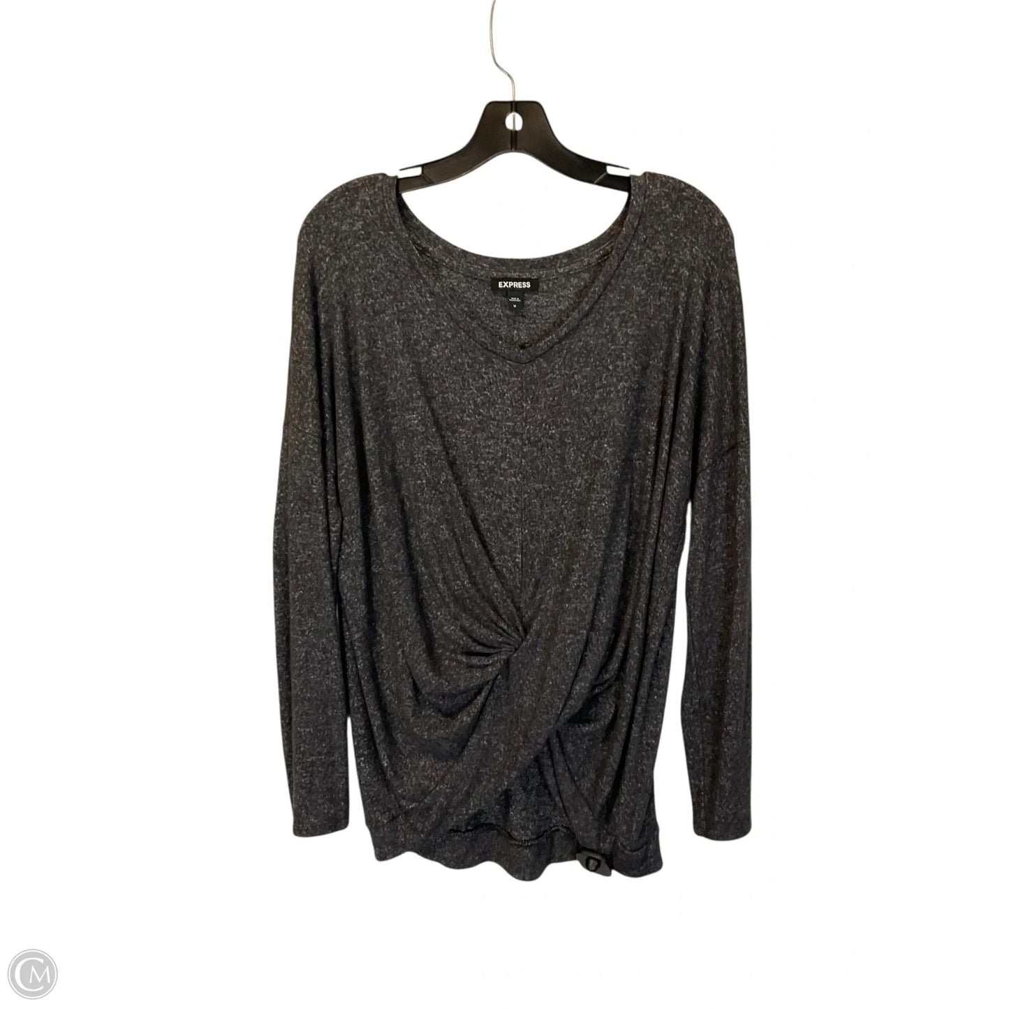 Top Long Sleeve By Express In Grey, Size: M