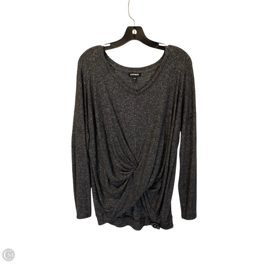 Top Long Sleeve By Express In Grey, Size: M
