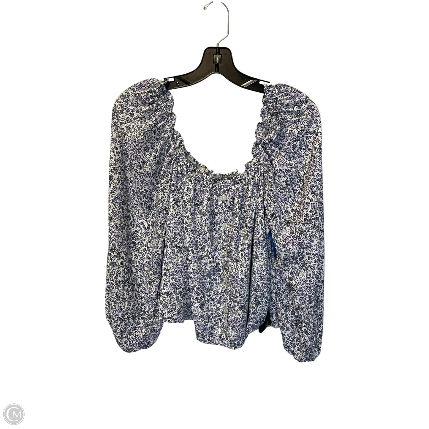 Top Long Sleeve By American Eagle In Purple, Size: M