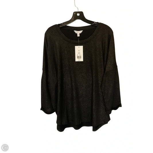 Top Long Sleeve By Crown And Ivy In Black, Size: Xxl