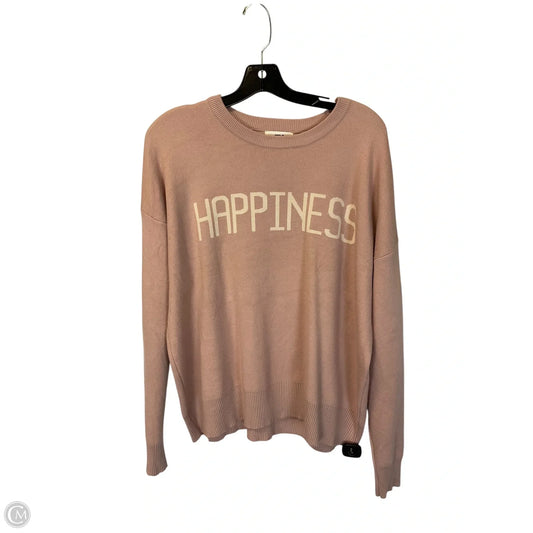 Sweatshirt Crewneck By Clothes Mentor In Pink, Size: L