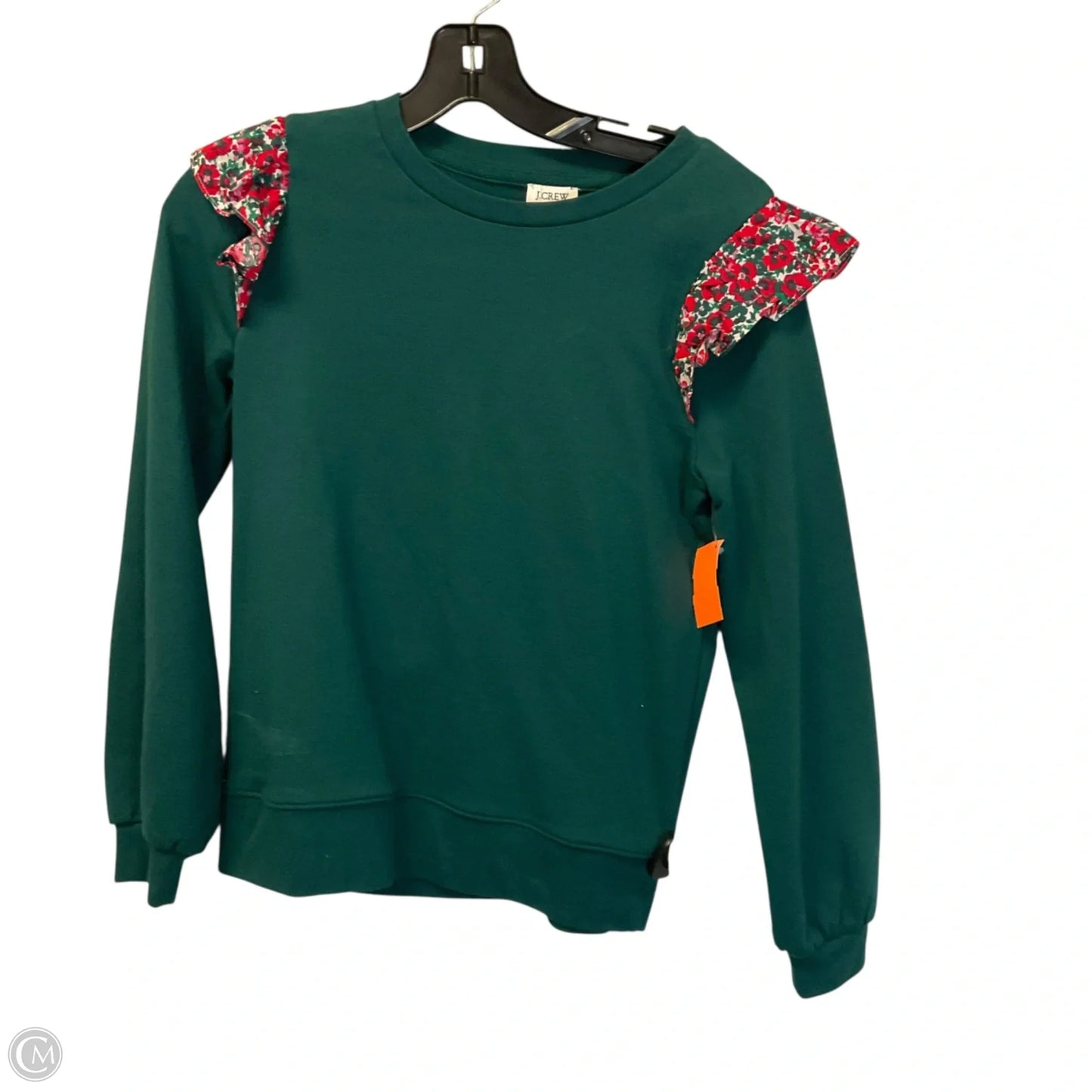 Top Long Sleeve By J. Crew In Green, Size: Xxs
